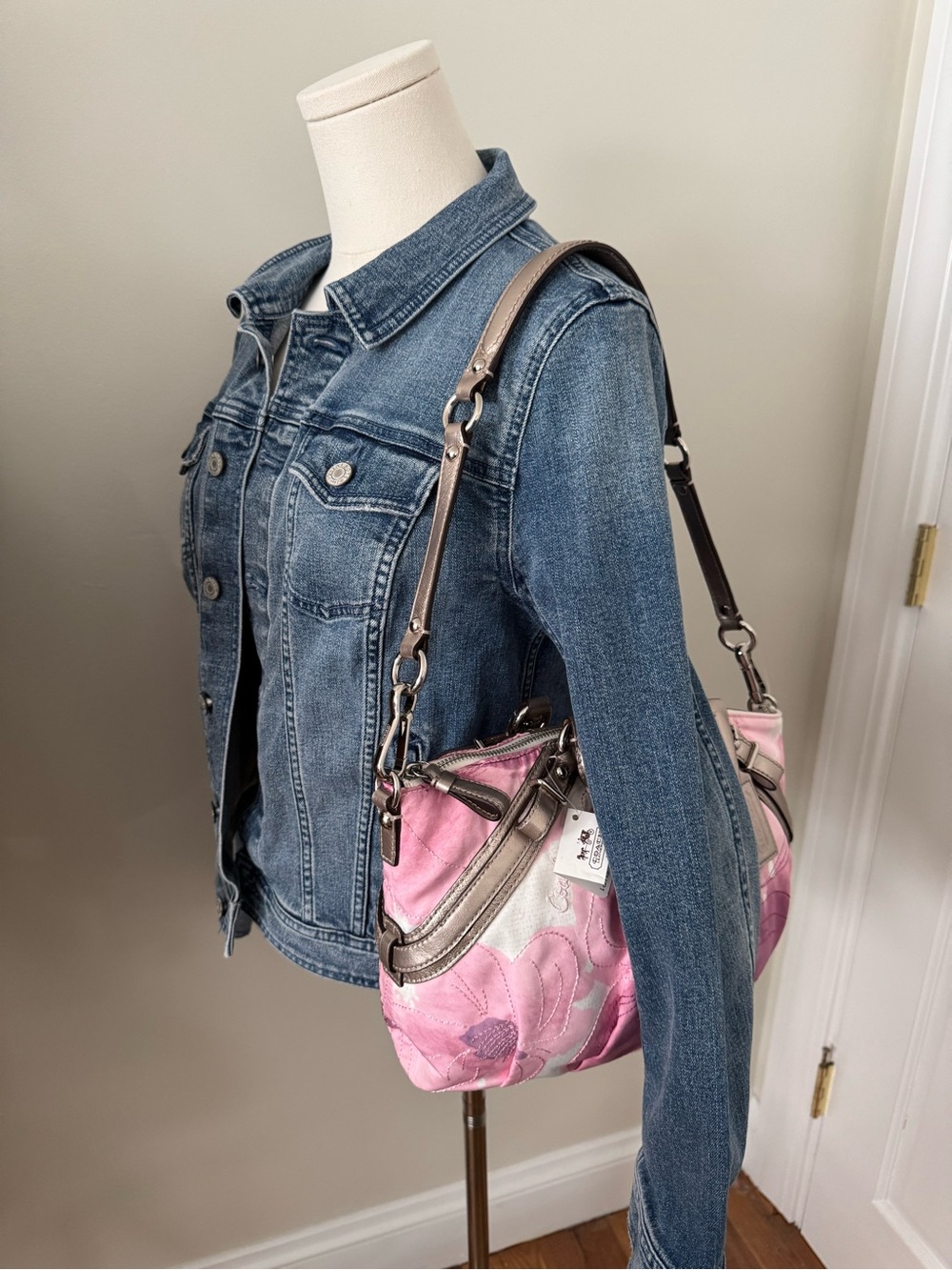 Coach Y2K Madison Watercolor Floral Sophia Satchel Bag 17002 Pink - RARE - NWT - Picture 15 of 16